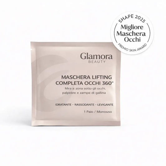 Maschera Occhi 360 Glamora Paris in bio-collagene, confezione monouso
