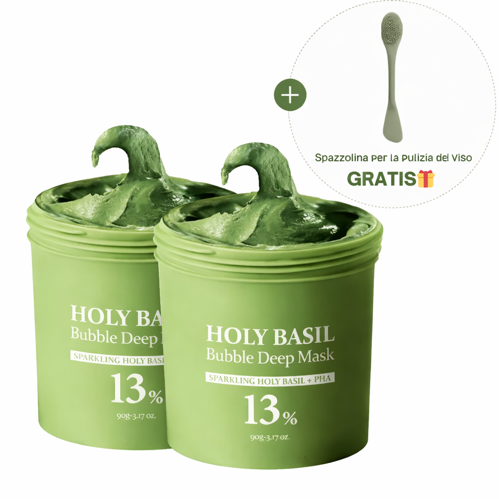 Maschera Bubble Purificante al Basilico Sacro