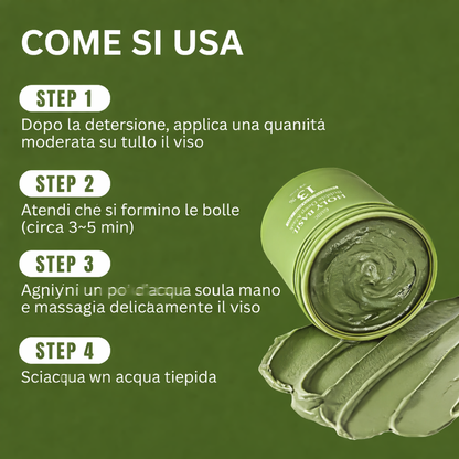 Maschera Bubble Purificante al Basilico Sacro